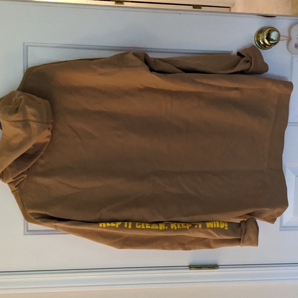 Mushroom Pacific Northwest Mtn. forager outdoors sweatshirt hoodie hunter tan - Picture 4 of 4